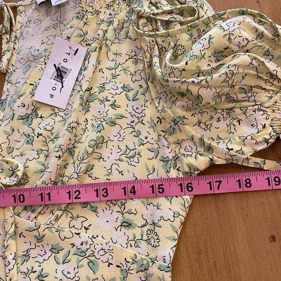 Topshop Women’s Floral Yellow Green Mini Summer Dress New size 4 pretty! - Picture 11 of 13